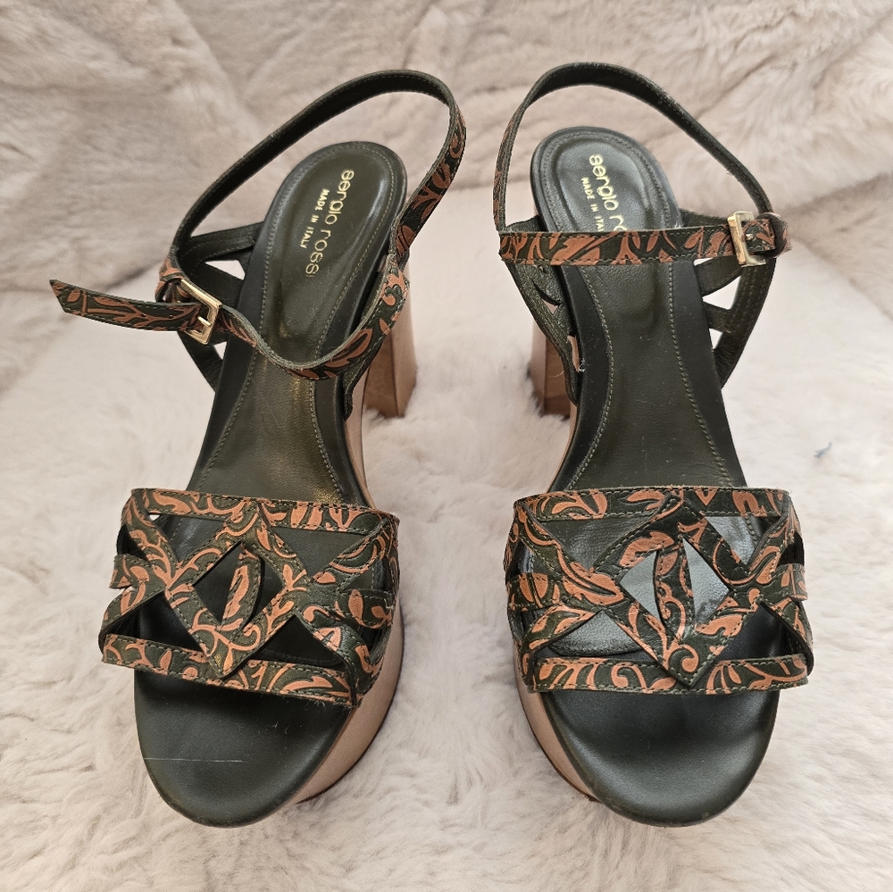 SERGIO ROSSI platform shoes. Used. Size 7.5